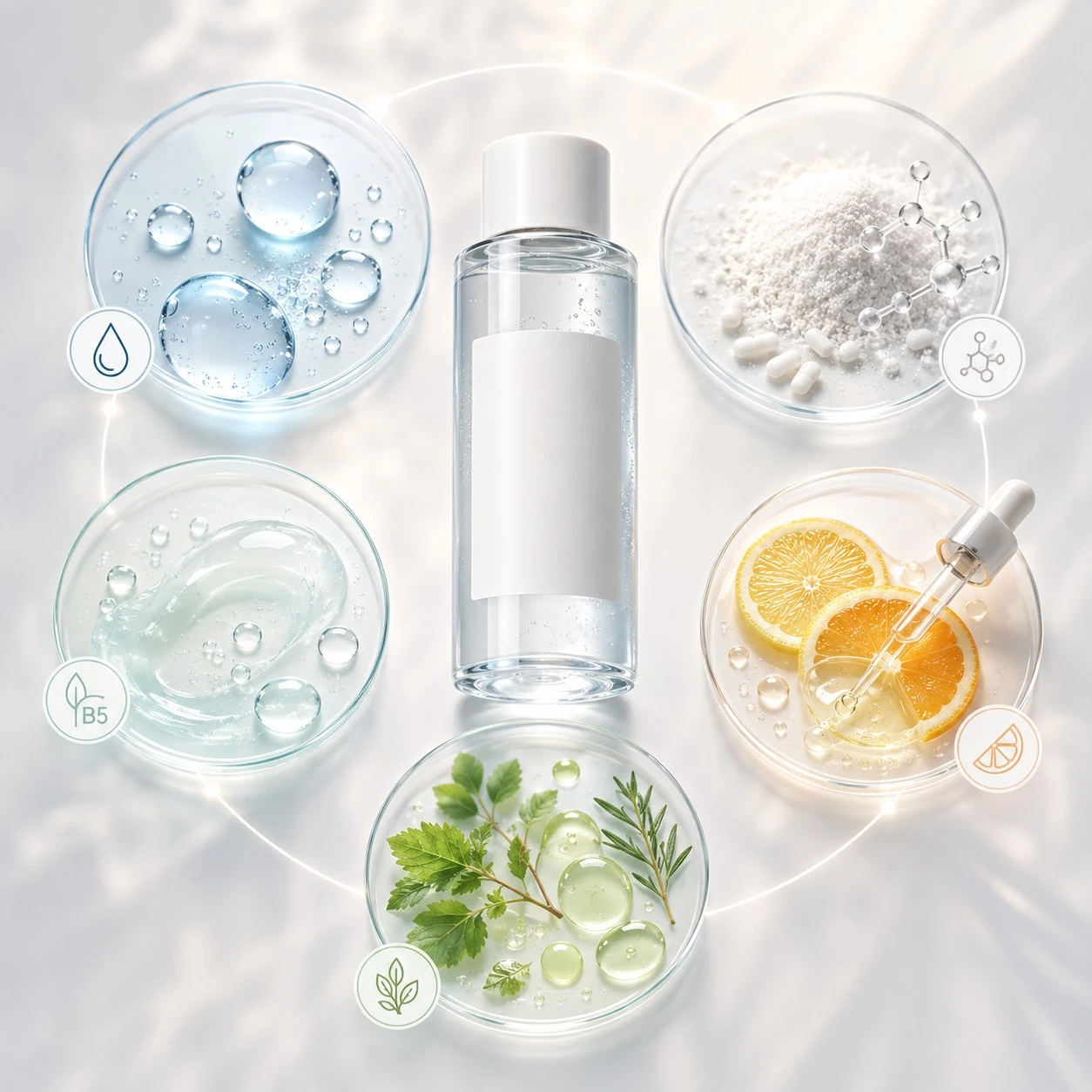 Active Ingredients Choose hyaluronic acid, niacinamide, panthenol, acids, or botanical extracts. - Zicail Beauty - Zicail Beauty Active Ingredients Choose hyaluronic acid, niacinamide, panthenol, acids, or botanical extracts. - Private Label Face Toner - Private Label Face Toner