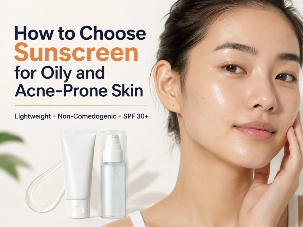 How to choose sunscreen for oily and acne prone skin with lightweight SPF