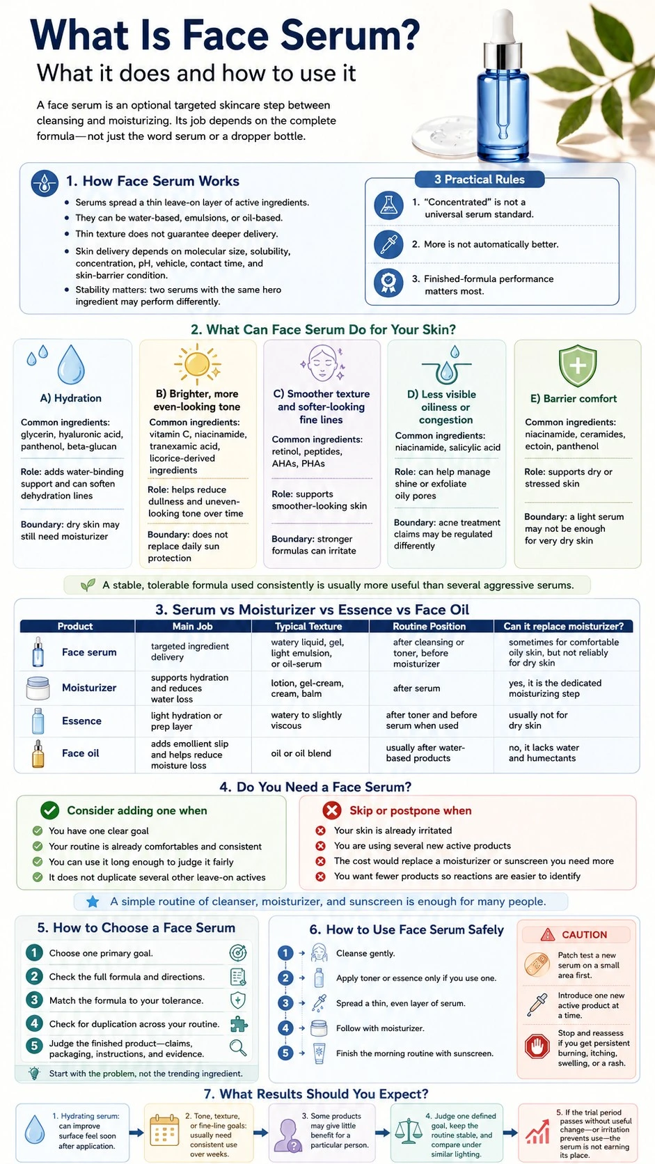 What Is Face Serum What It Does and How to Use It infographic covering benefits differences choice and safe use - Zicail Beauty What Is Face Serum What It Does and How to Use It infographic covering benefits differences choice and safe use - What Is Face Serum? What It Does and How to Use It