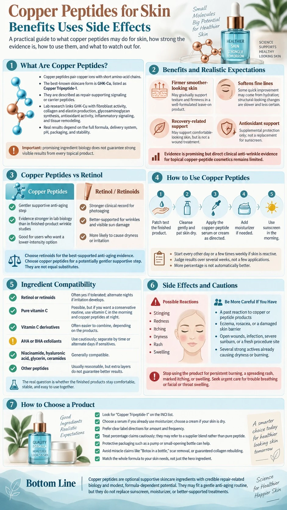 Copper Peptides for Skin infographic - Zicail Beauty Copper Peptides for Skin infographic - Copper Peptides for Skin: Benefits, Uses & Side Effects