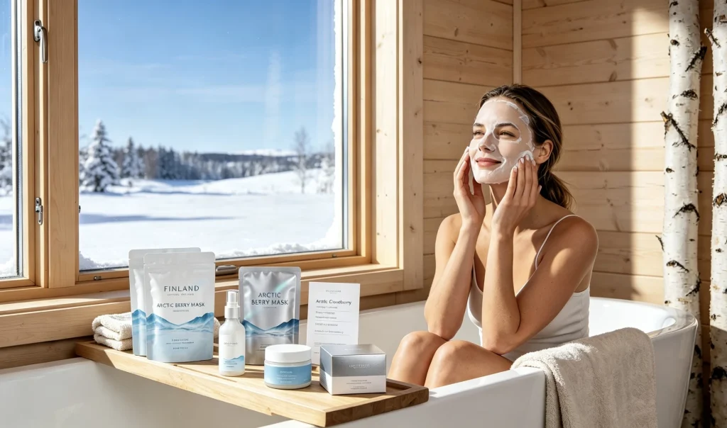 Finnish Arctic inspired face mask skincare collection with Nordic ingredients in a winter spa setting - Zicail Beauty - Zicail Beauty Finnish Arctic inspired face mask skincare collection with Nordic ingredients in a winter spa setting - Finnish Skincare Brand Face & Foot Mask Case Study - Case Study