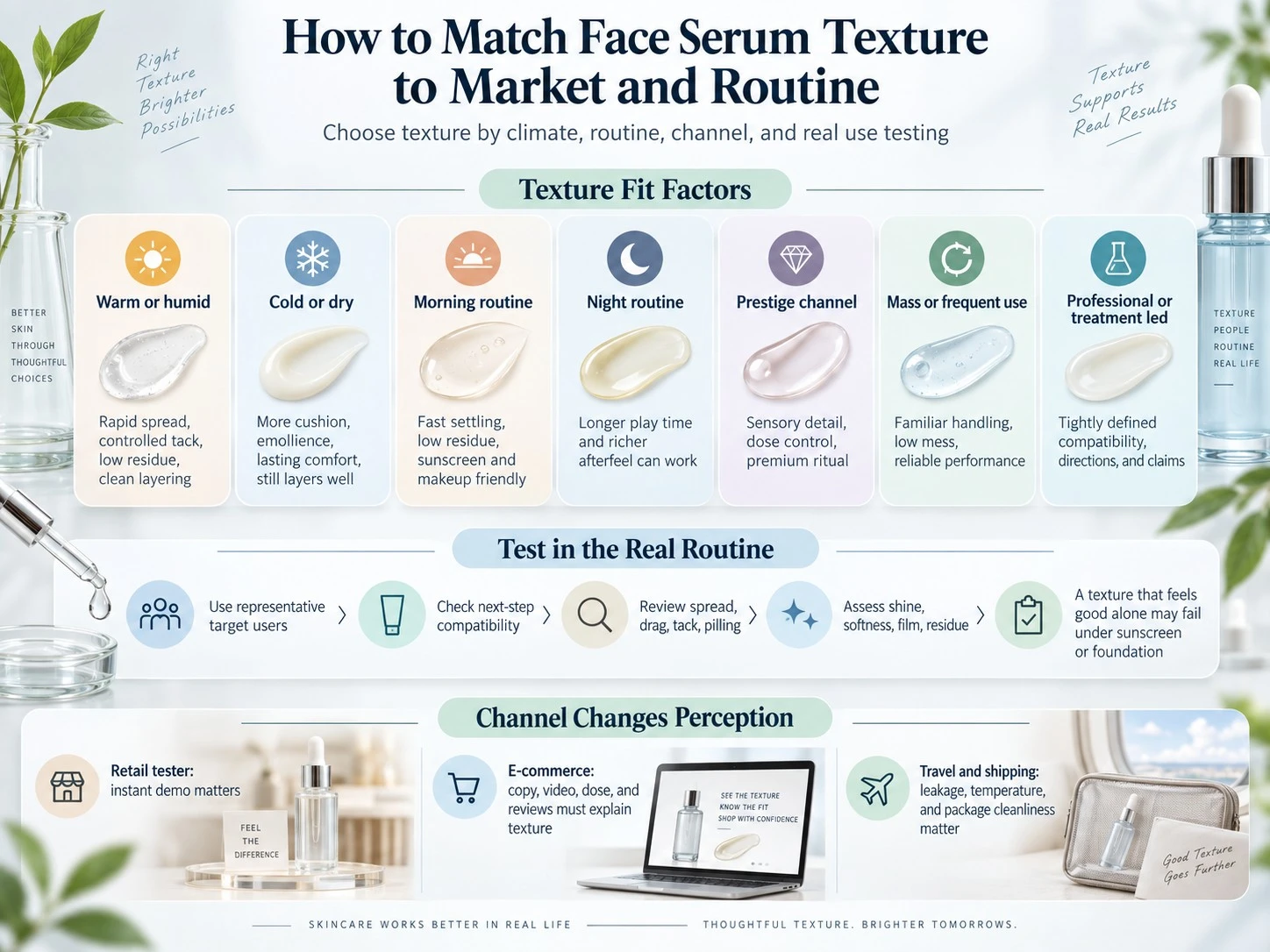 How to Match Face Serum Texture to Market and Routine climate channel and routine guide - Zicail Beauty How to Match Face Serum Texture to Market and Routine climate channel and routine guide - How to Choose a Face Serum Texture for Your Market