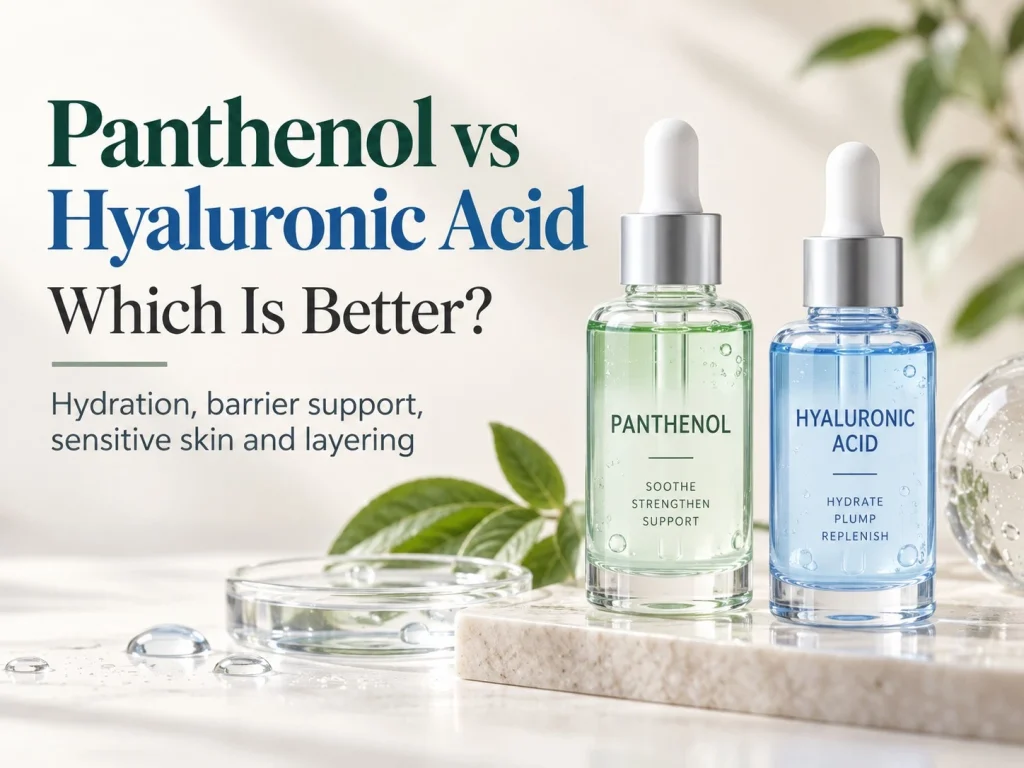 Panthenol vs Hyaluronic Acid Which Is Better skincare comparison cover