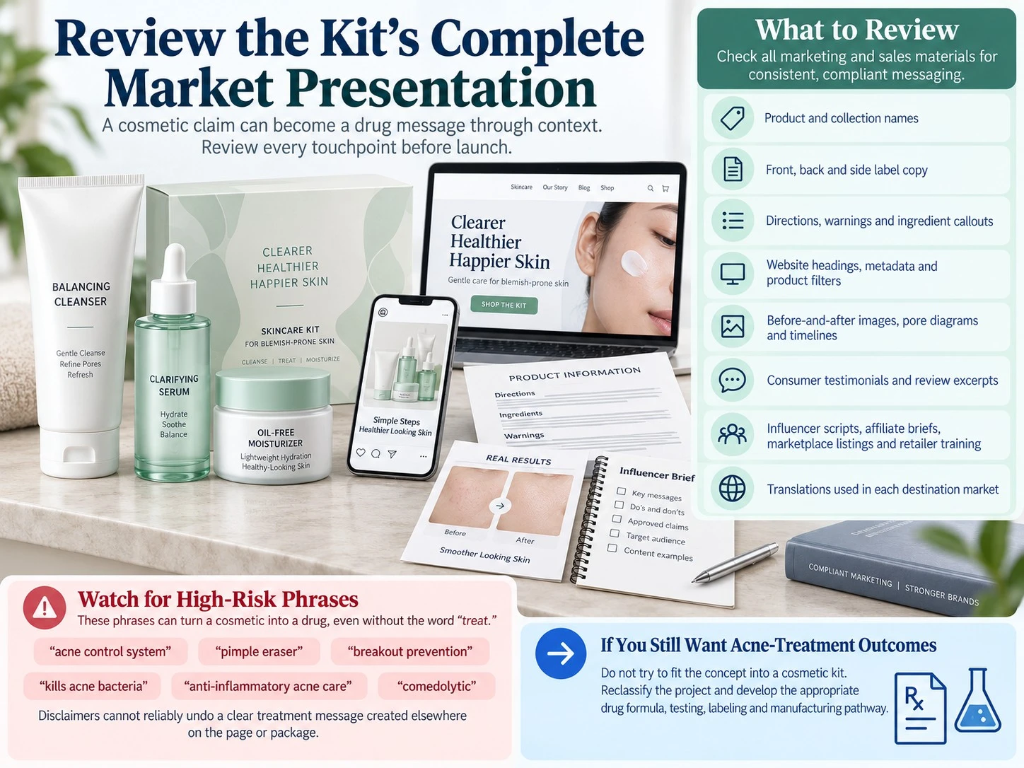 Review the Kits Complete Market Presentation blemish prone skincare claims labels websites testimonials and drug claim risk guide - Zicail Beauty Review the Kits Complete Market Presentation blemish prone skincare claims labels websites testimonials and drug claim risk guide - Build a Blemish-Prone Skincare Kit Without Drug Claims