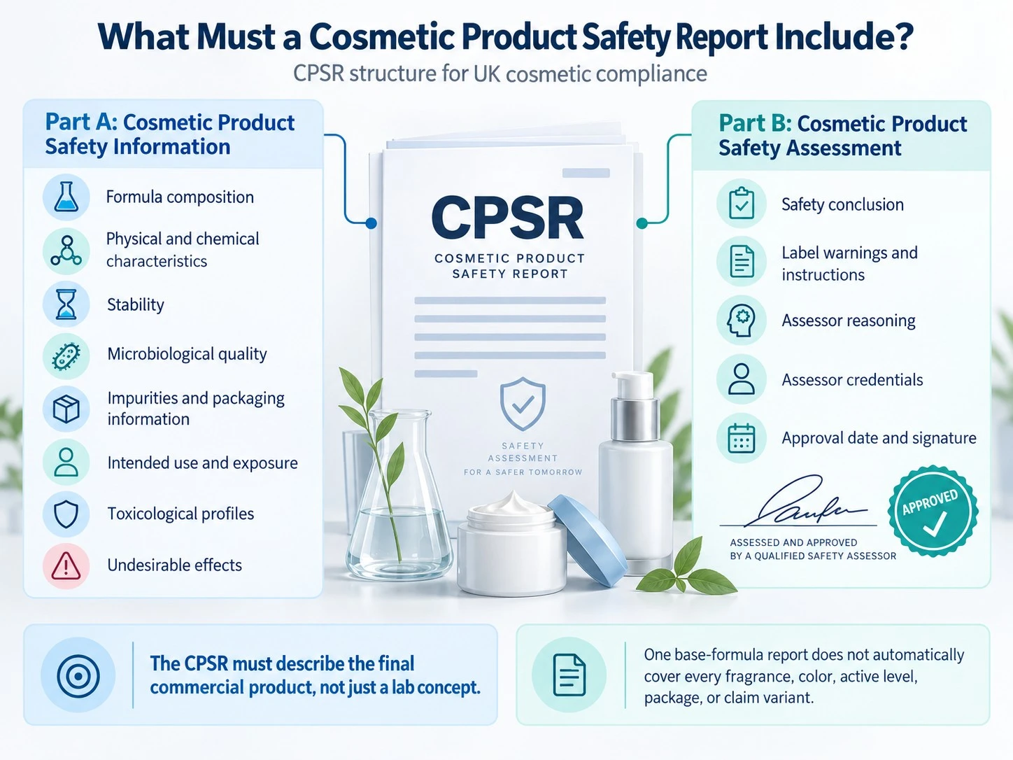 What Must a Cosmetic Product Safety Report Include CPSR Part A and Part B guide - Zicail Beauty What Must a Cosmetic Product Safety Report Include CPSR Part A and Part B guide - UK Cosmetics Compliance: SCPN, CPSR, PIF & RP