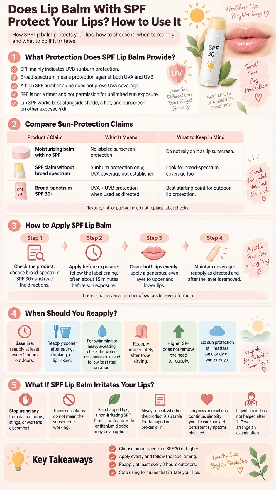 Does Lip Balm With SPF Protect Your Lips How to Use It UVA UVB protection application reapplication infographic - Zicail Beauty Does Lip Balm With SPF Protect Your Lips How to Use It UVA UVB protection application reapplication infographic - Does Lip Balm With SPF Protect Your Lips? How to Use It