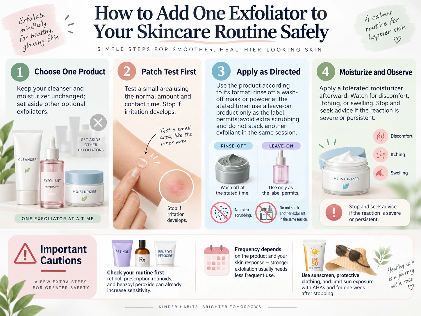 How to Introduce One Exfoliator Into Your Skincare Routine Safely patch testing application moisturizing and sun protection - Zicail Beauty How to Introduce One Exfoliator Into Your Skincare Routine Safely patch testing application moisturizing and sun protection - Enzyme vs Acid Exfoliator: Which Is Better for Skin?