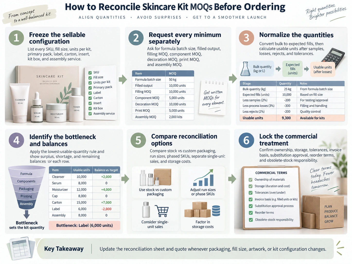 How to Reconcile Skincare Kit MOQs Before Ordering quantity normalization bottlenecks surplus and commercial terms guide - Zicail Beauty How to Reconcile Skincare Kit MOQs Before Ordering quantity normalization bottlenecks surplus and commercial terms guide - How to Fix Formula, Packaging and Kit MOQ Mismatches