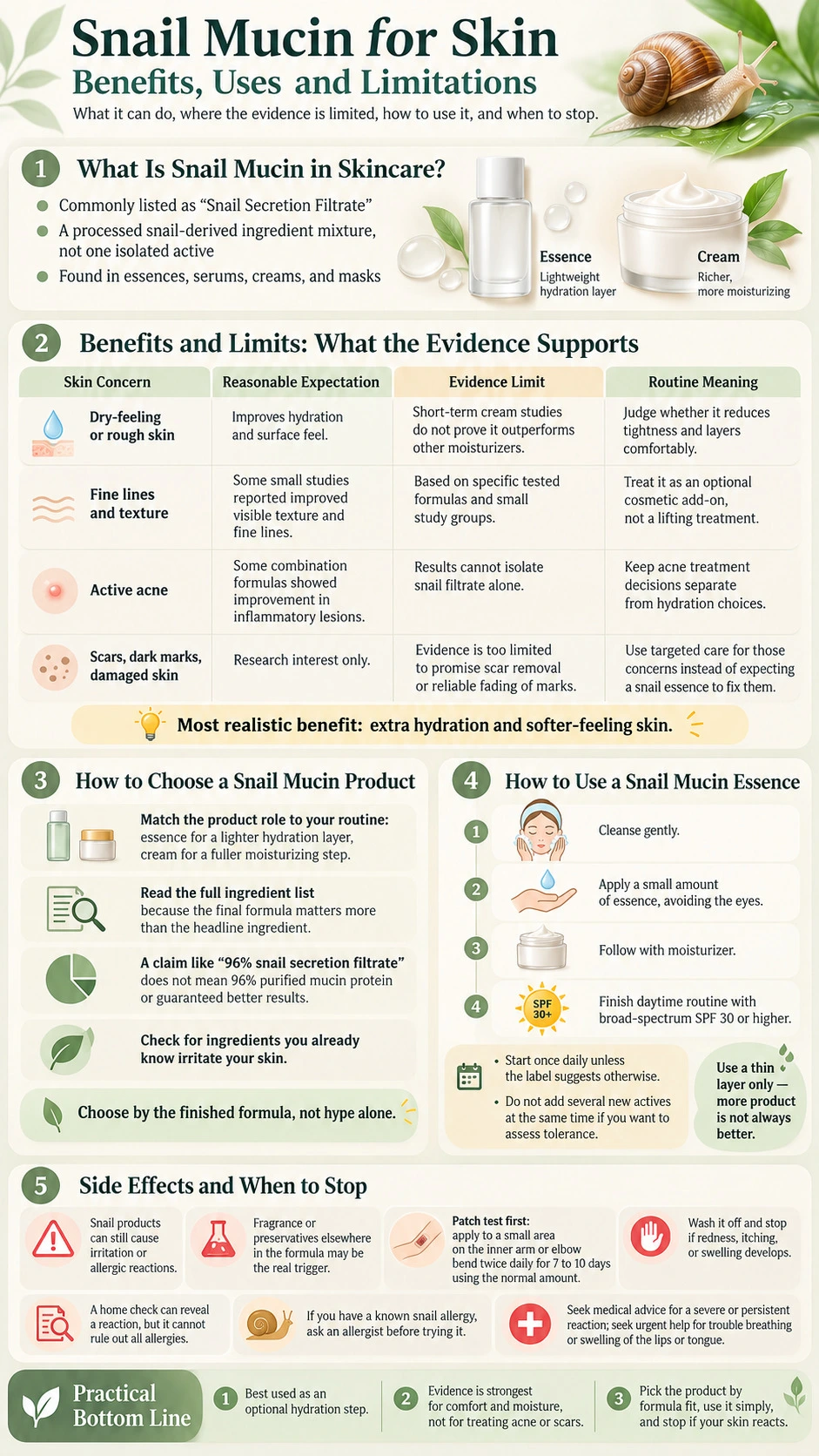 Snail Mucin for Skin Benefits Uses and Limitations evidence routine and side effects - Zicail Beauty Snail Mucin for Skin Benefits Uses and Limitations evidence routine and side effects - Snail Mucin for Skin: Benefits, Uses and Limitations