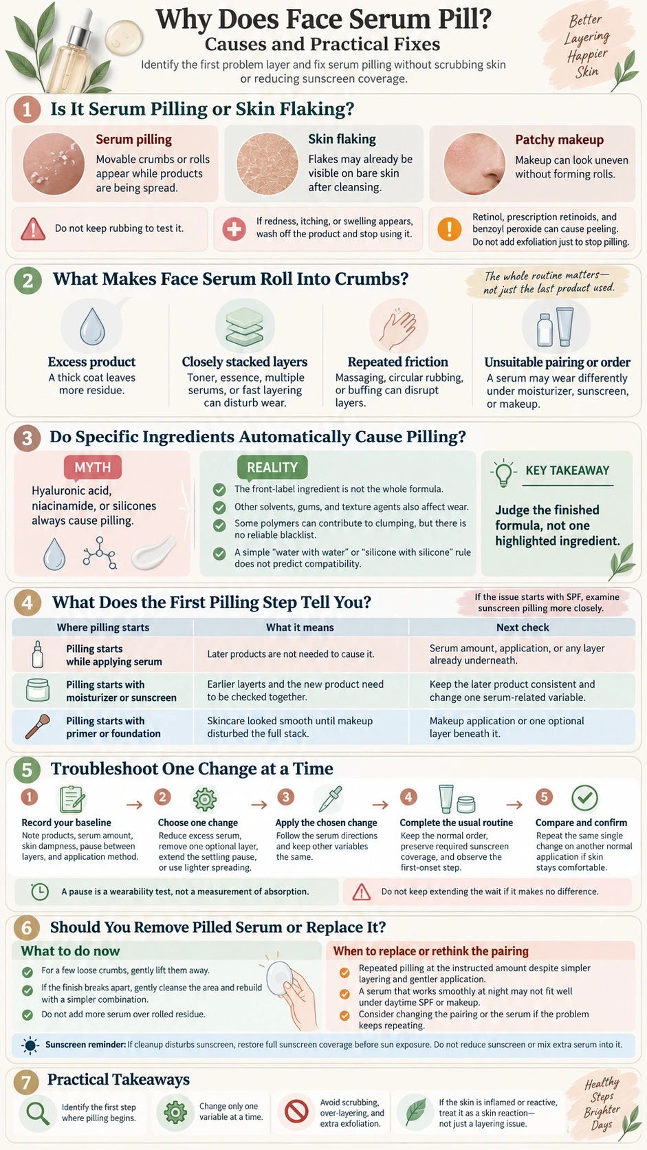 Why Does Face Serum Pill Causes and Practical Fixes ingredients layering troubleshooting sunscreen and skincare routine infographic - Zicail Beauty Why Does Face Serum Pill Causes and Practical Fixes ingredients layering troubleshooting sunscreen and skincare routine infographic - Why Does Face Serum Pill? Causes and Practical Fixes